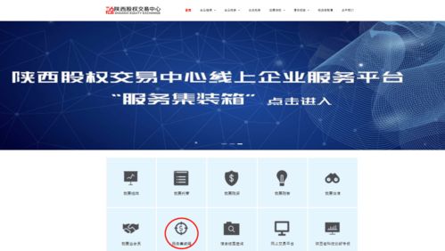 陜股交線上企業服務平臺 服務集裝箱 產品推介 高級人才事務所 高端崗位選聘 等五項產品
